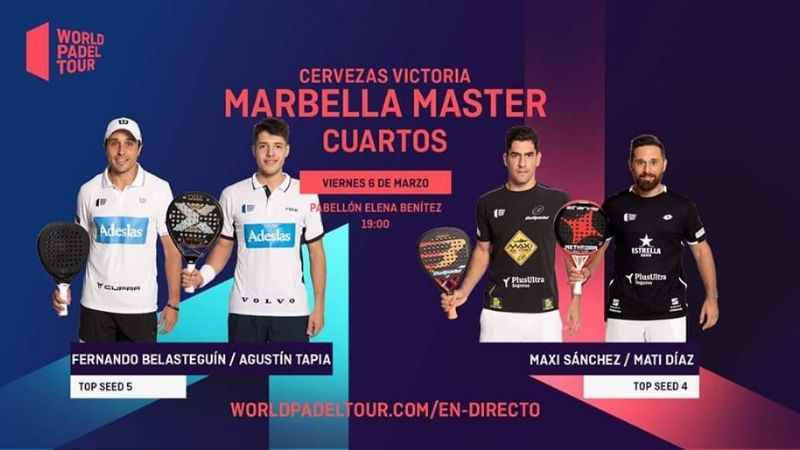 Tapia disputa los 4tos. en el Marbella Máster del World Padel