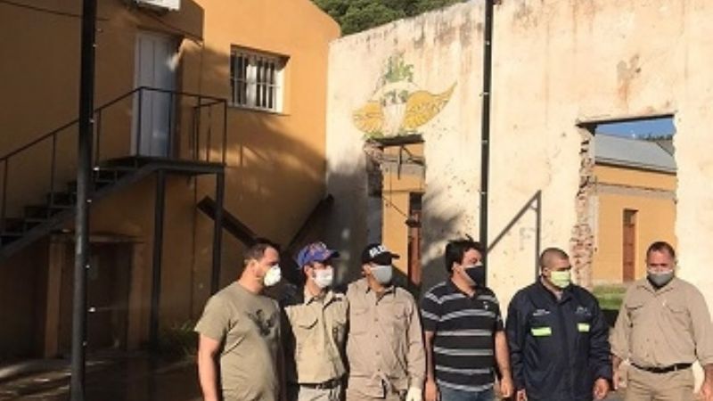 Se entregaron arcos de desinfección al interior