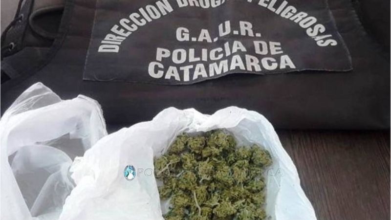 Secuestran 19 gramos de marihuana en Santa María