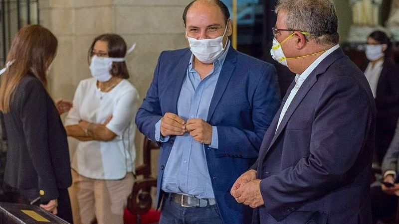 Gustavo participó de la ceremonia de Bajada de la Virgen