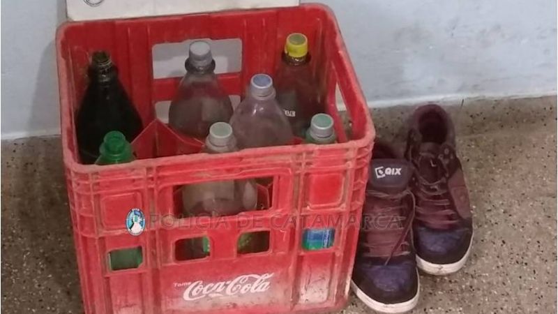 Robó un cajón con envases y escapó por los techos