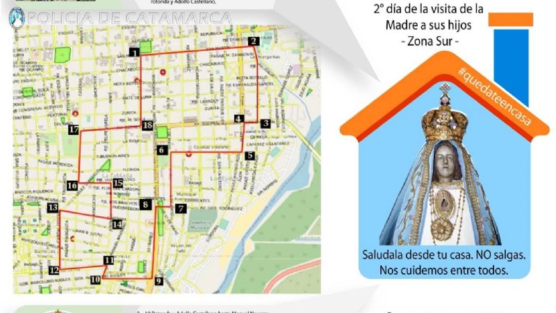 Sin salir de la casa, podrán saludar a la Virgen