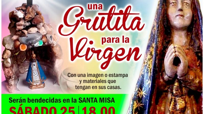 La Pastoral de la Niñez invita a confeccionar grutitas para la Virgen