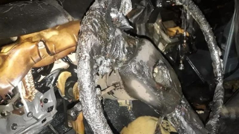 Le incendiaron el auto a una médica con COVID-19