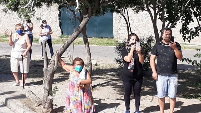 La Madre del Valle llegó al sector  de La Chacarita y Banda de Varela
