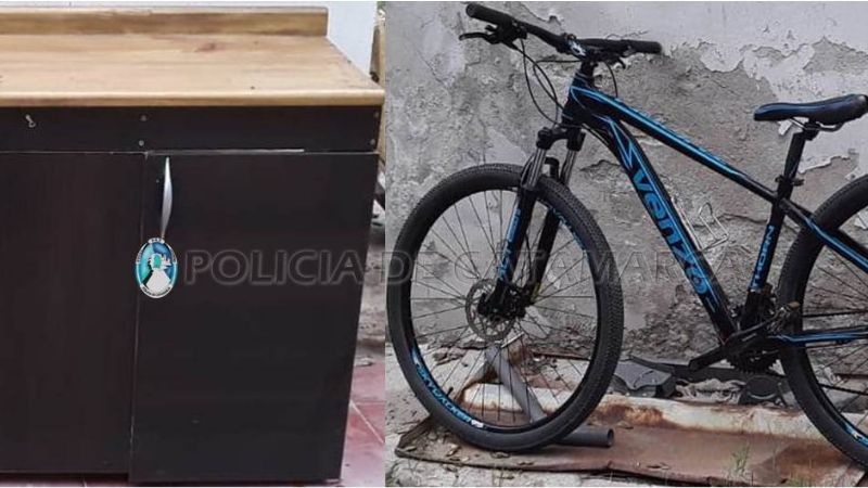 Secuestran una bicicleta y un mueble de dudosa procedencia