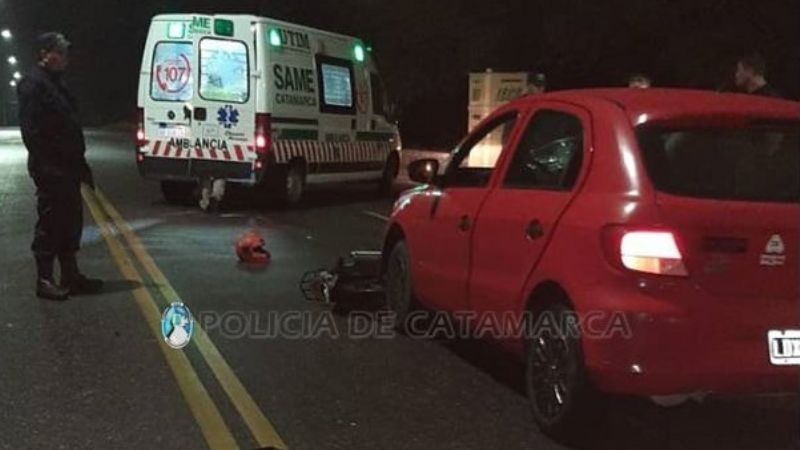 Mujer lesionada en un violento choque