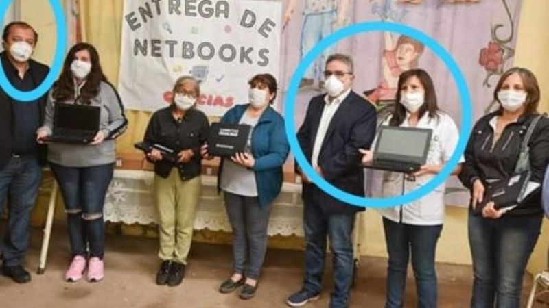 Pese a la perimetral, Polti y Nieto estuvieron a metros de distancia