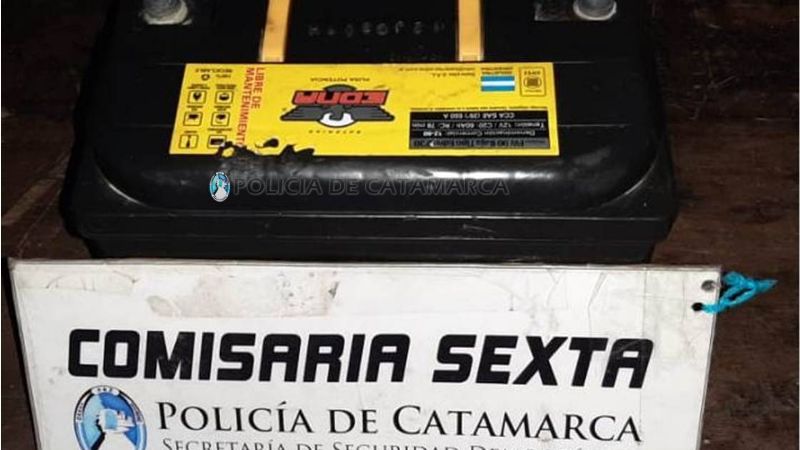 Detenido por robar la batería de un auto