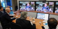 LA VIDEOCONFERENCIA de Alberto con el gobernador de Jujuy, Gerardo Morales.