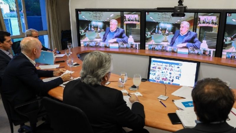 Coronavirus: Alberto en videoconferencia con los gobernadores