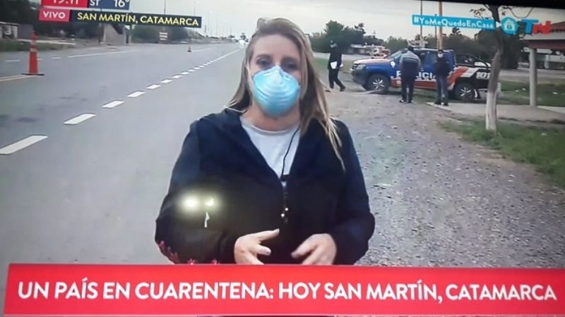 Movil de TN “varado” en San Martín