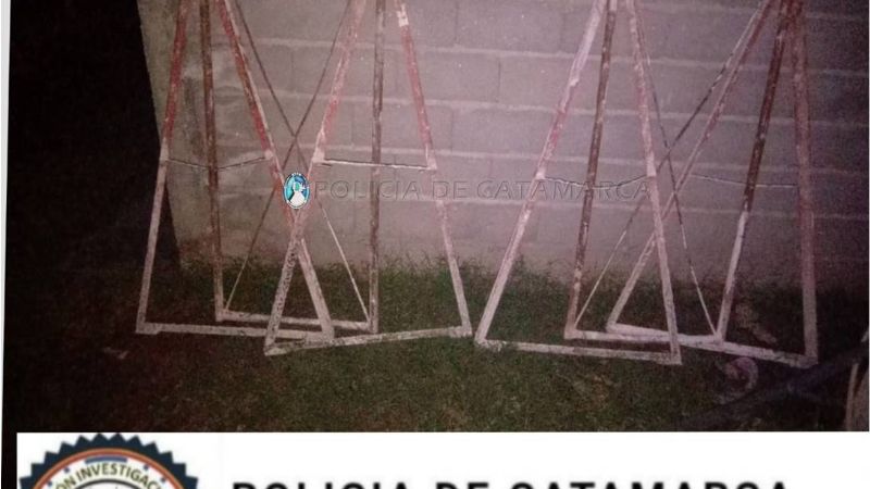 Sereno denunció el robo de caballetes de una obra en construcción