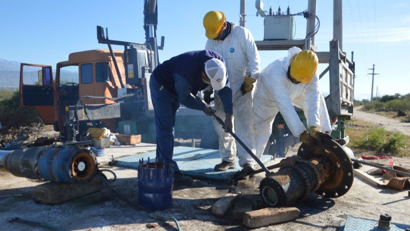 Iniciaron trabajos de repotenciación en pozos de agua