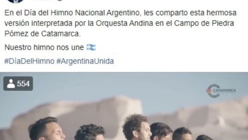 Orgullo catamarqueño: el presidente Fernández y nuestro Himno