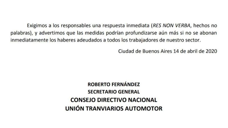 UTA mantiene el paro de los conductores de colectivo