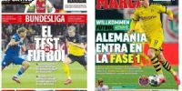 Las tapas de los diarios españoles de este sábado, anunciando la vuelta del fútbol.