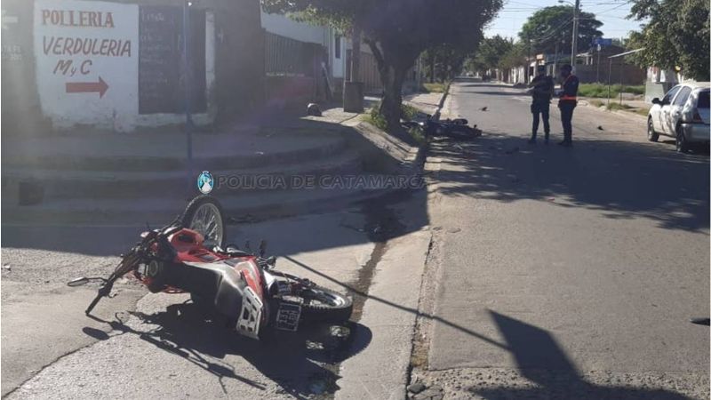 Choque de motos: los conductores debieron ser asistidos