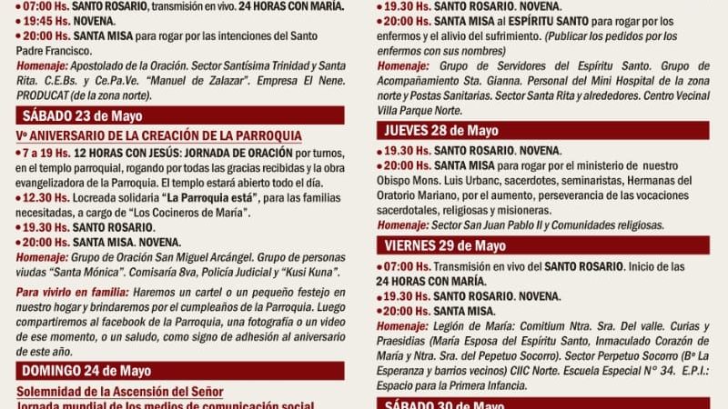 Fiestas patronales en honor del Espíritu Santo en el norte capitalino