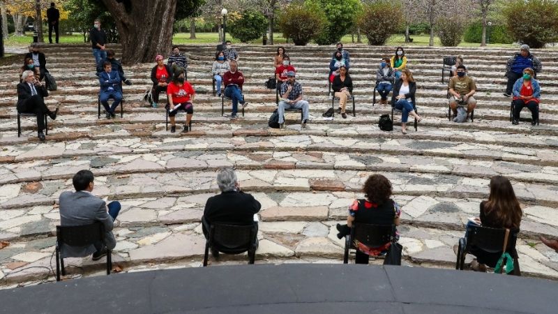 El Presidente con referentes sociales de barrios porteños