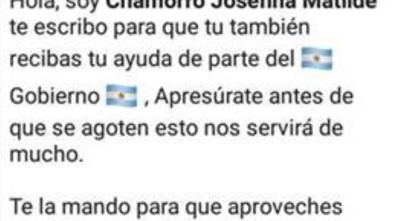 ANSES no solicita datos de ningún tipo y en ningún caso