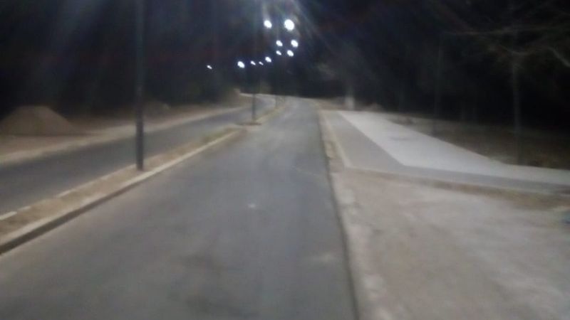 El camino a la Gruta, iluminado