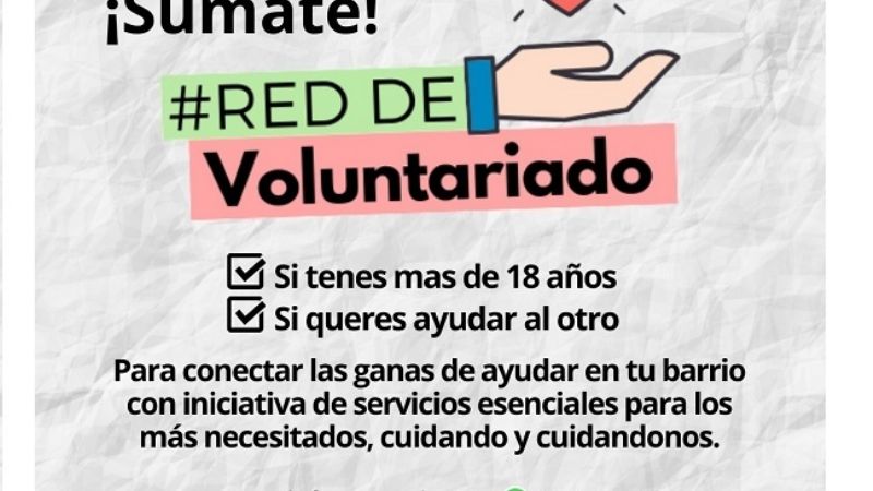 Invitan a sumarse a la Red de Voluntariado  Joven