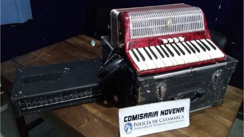 Recuperan instrumentos musicales robados