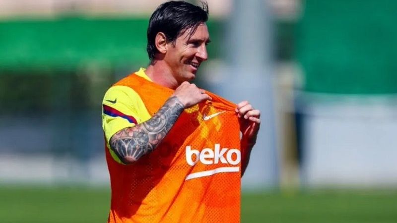 Messi volvió enchufadísimo a las prácticas del Barcelona