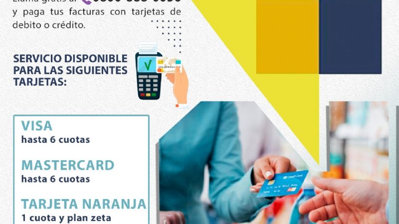 Línea gratuita para pago con tarjeta de crédito