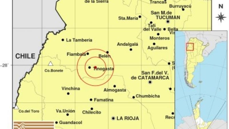 Mañana con temblor en Tinogasta