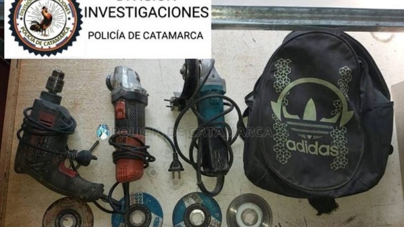 La policía recuperó herramientas robadas en una obra en construcción