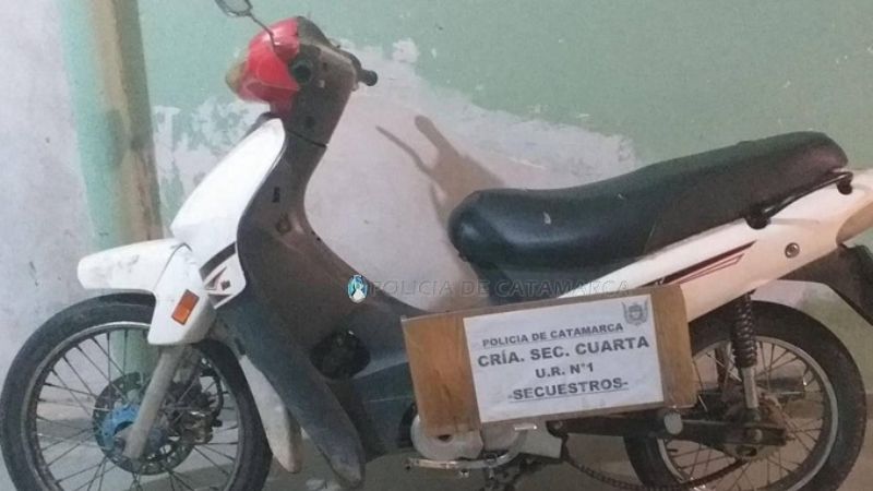 Secuestran una moto abandonada