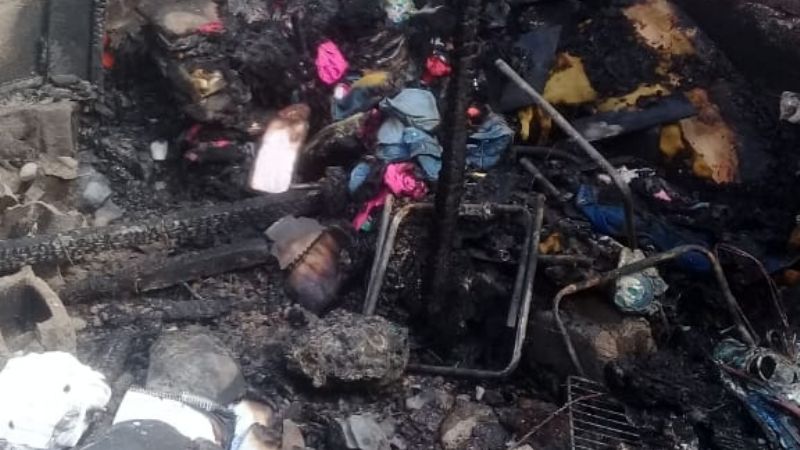 Asisten a una familia que sufrió un incendio