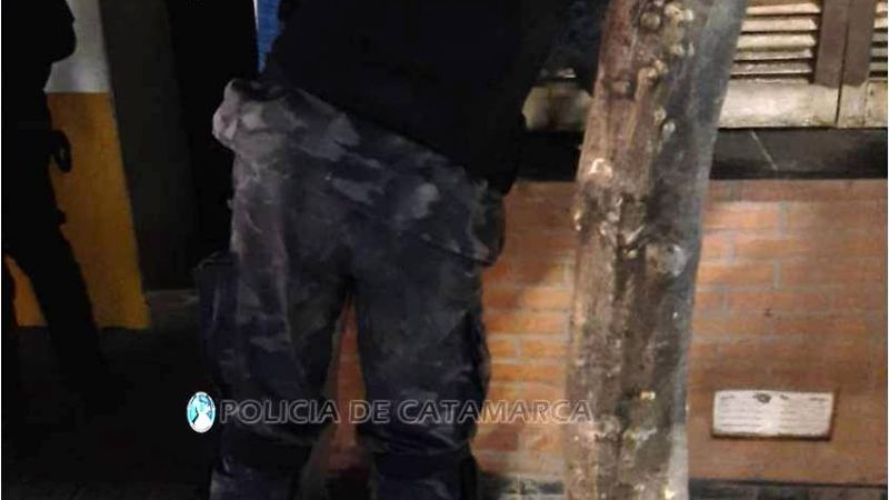 Detenidos al ser sorprendidos cuando abrían el auto de una policía