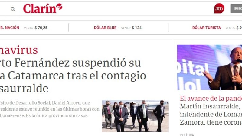 Repercusión nacional por el viaje trunco de Fernández a Catamarca