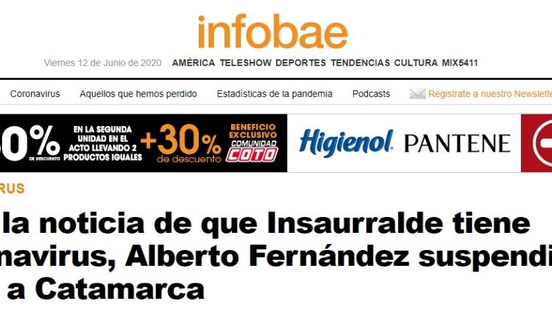 Repercusión nacional por el viaje trunco de Fernández a Catamarca