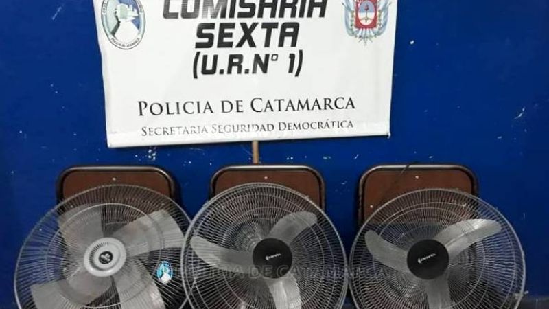 Detienen a un hombre con ventiladores robados en una escuela