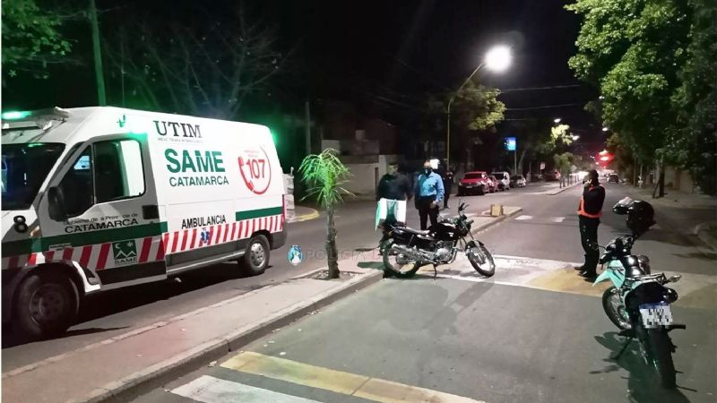 Perdió el control de la moto y tuvo que ser asistido