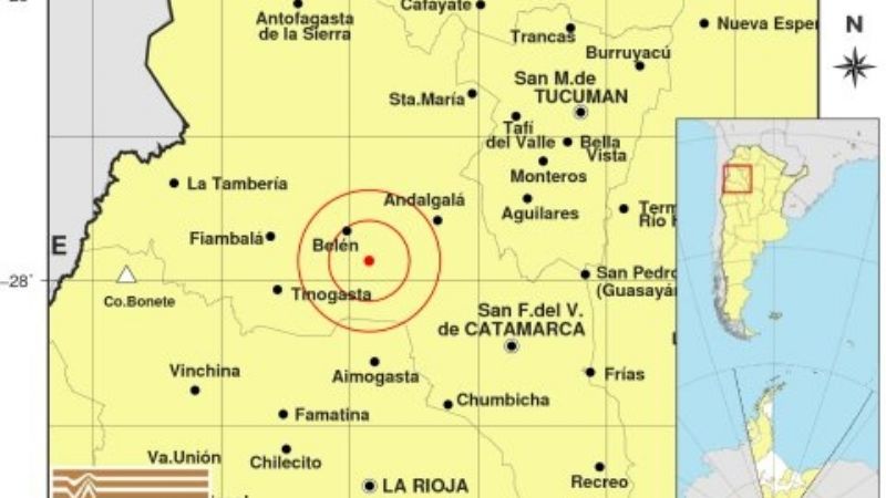 Temblor cerca de Belén