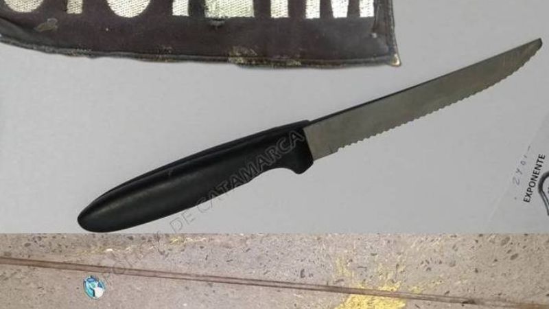 Joven atacó a policías con un cuchillo y un hierro