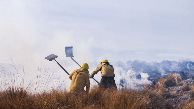 Gran incendio forestal en Ancasti