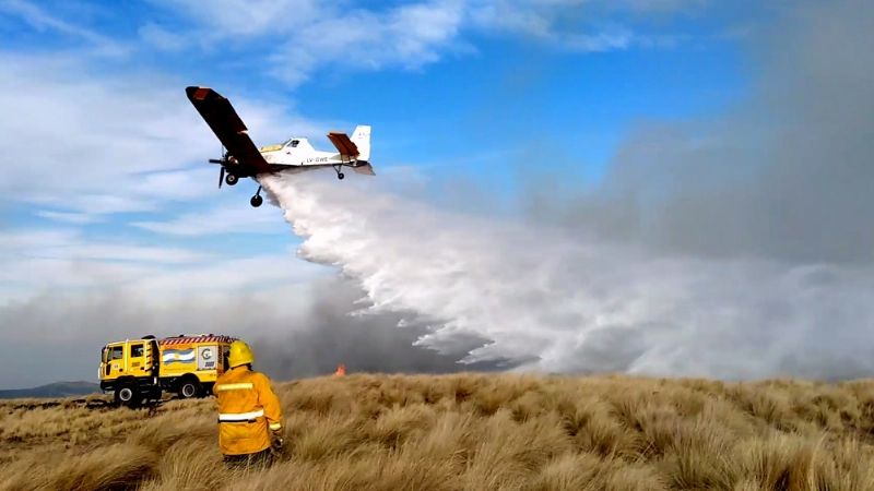 Gran incendio forestal en Ancasti