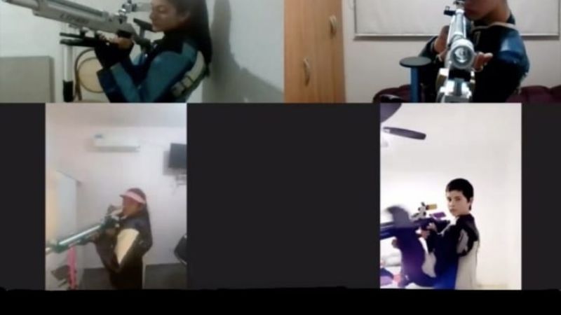  Martina Gutiérrez, escolta en prueba nacional de tiro, a distancia