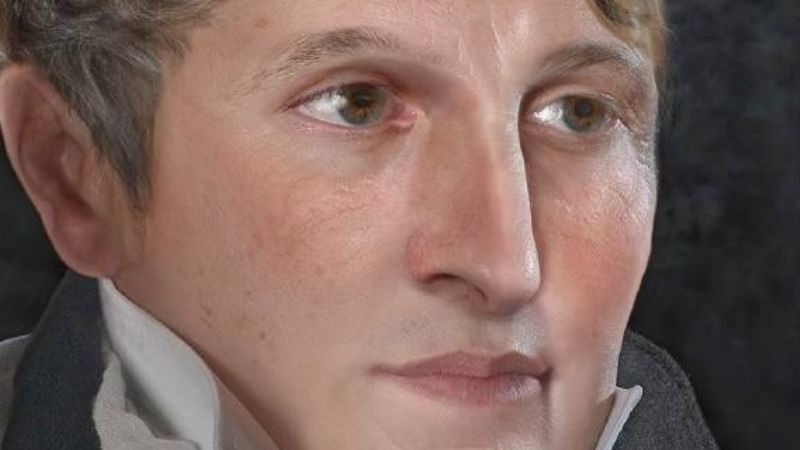 Retrato de Belgrano que lucirá el Monumento a la Bandera