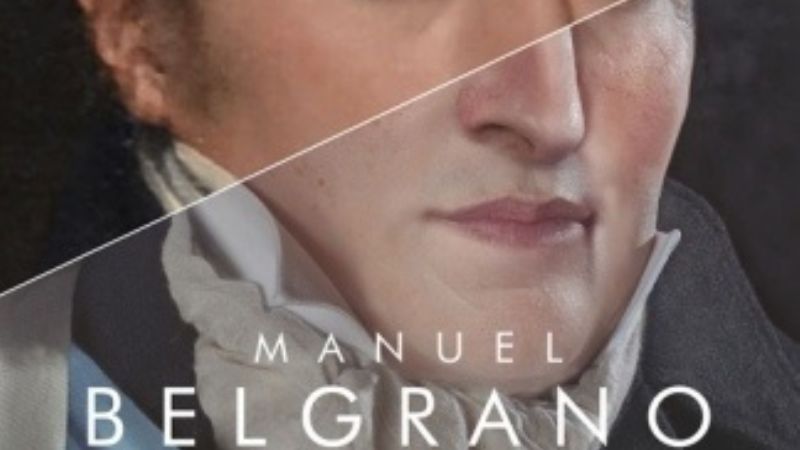 Retrato de Belgrano que lucirá el Monumento a la Bandera