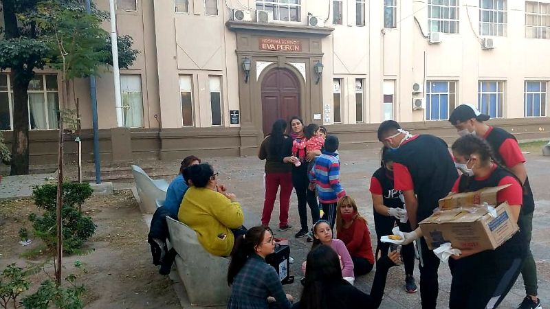 El Movimiento Evita celebró el día de la bandera con solidaridad