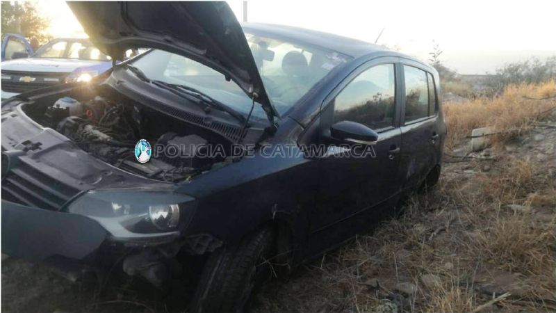 Perdió el control y chocó con un bordo de tierra