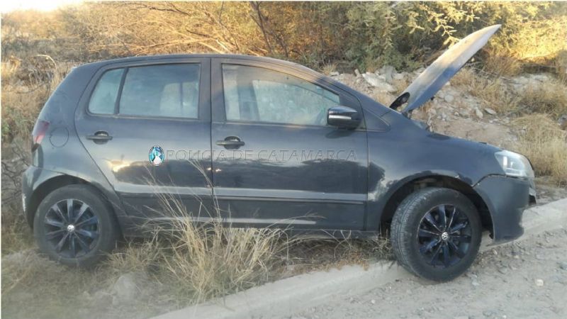 Perdió el control y chocó con un bordo de tierra