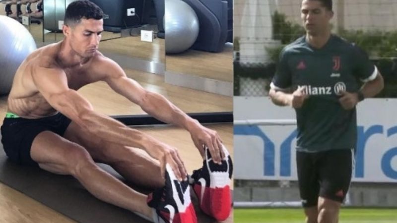 Cristiano Ronaldo sorprendió en su vuelta a entrenar